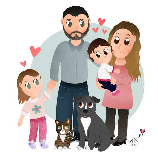 Portrait de famille personnalisé